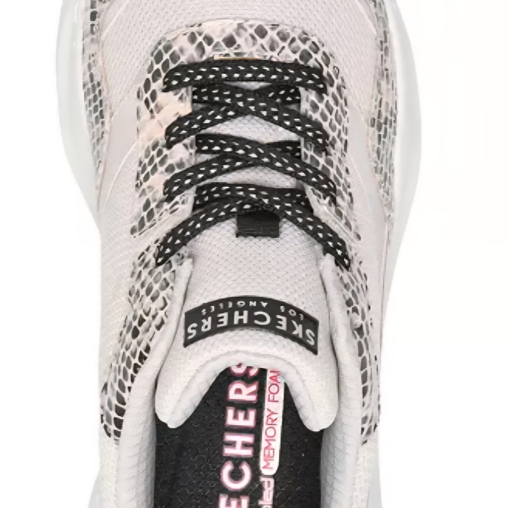 Skechers Beige Snake-Print Mesh Sneakers - Picture 10 of 10